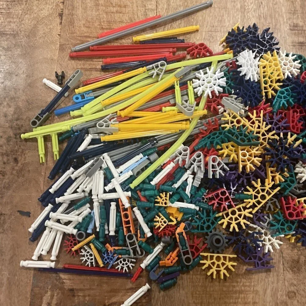 KNEX Rods & Connectors Random Mixed K'nex Replacement Parts Pieces Lot 1 lb 5 oz